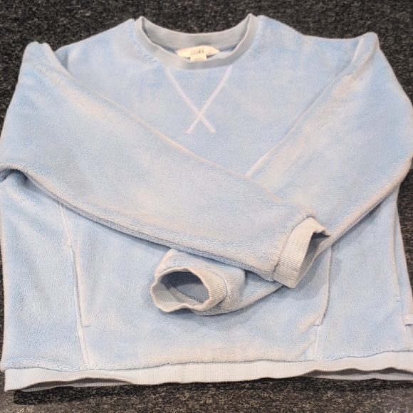 Athleta Girl Sky Blue Soft Crewneck Sweatshirt, L 12 - Picture 6 of 7